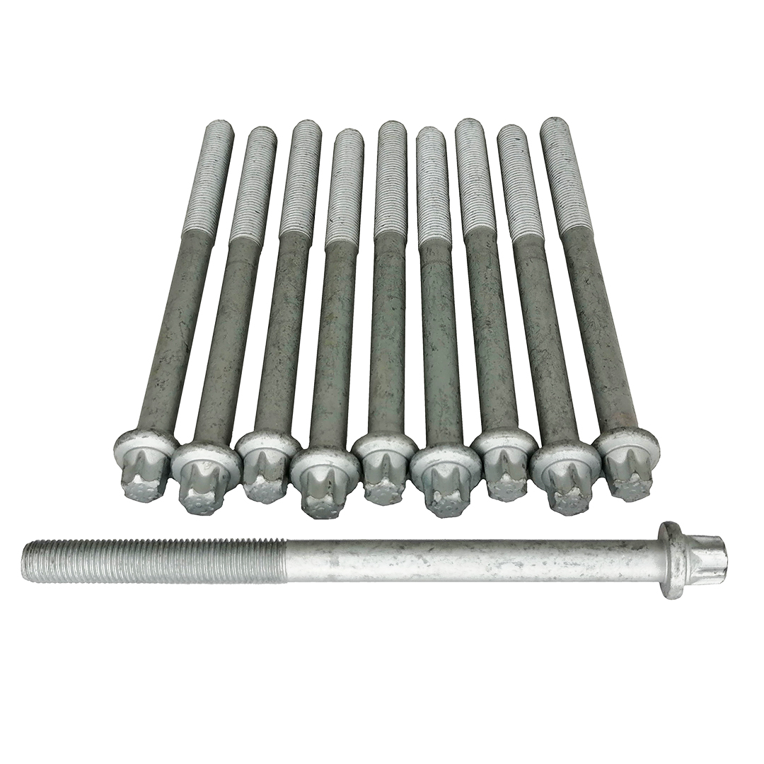 Болт головки блоку (компл. 10 шт) М10 х 140 Ланос, Авео, Нексія 1.5 Elring das original