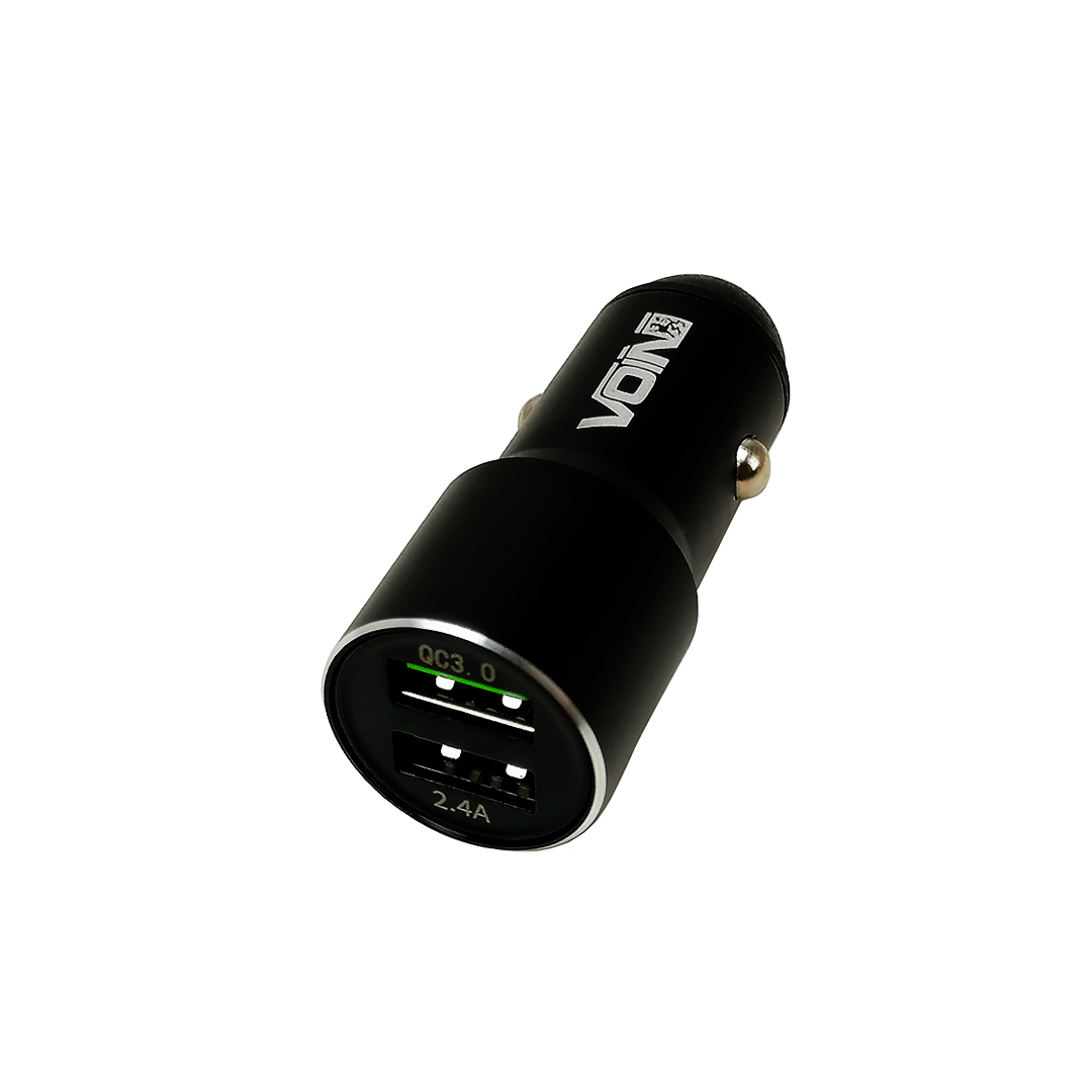 Автомобільний зарядний пристрій 2 USB 3000mA 2400mA Voin