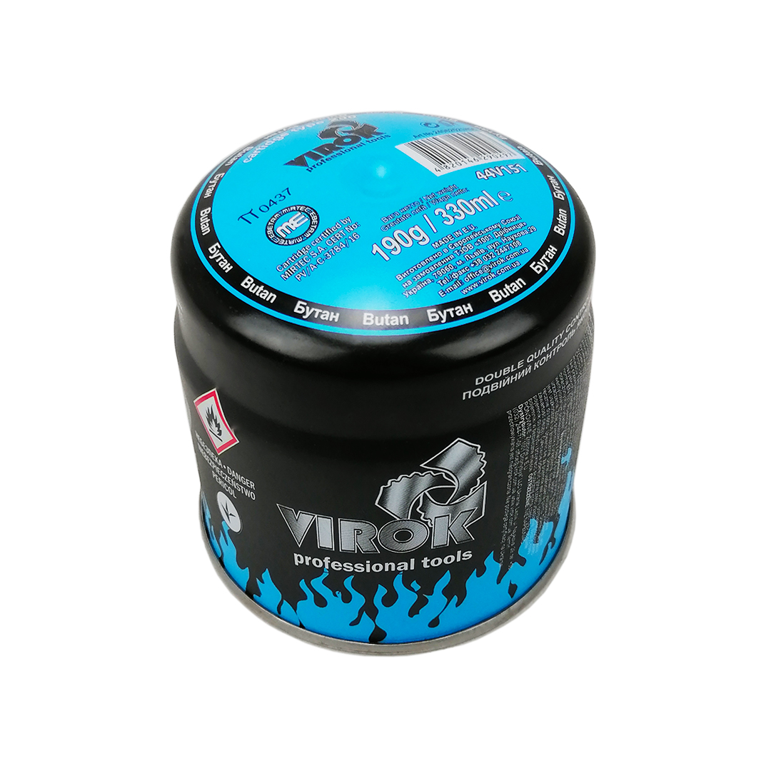 Балон газовий пробивний 190 гр бутан Virok