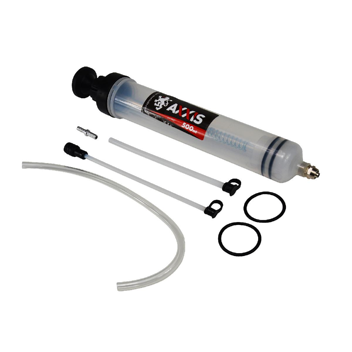 Шприц прозорий для відкачування технічних рідин та оливи 500 мл Axxis