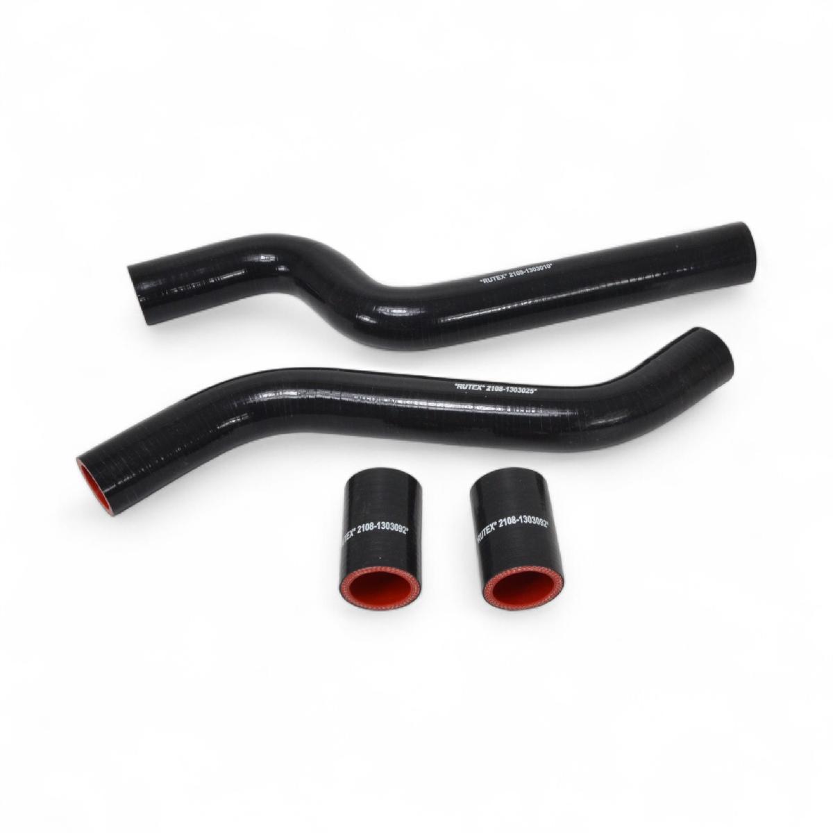Патрубок радіатора (компл. 4 шт) (силікон) карбюратор 2108, 2109, 21099 Rutex