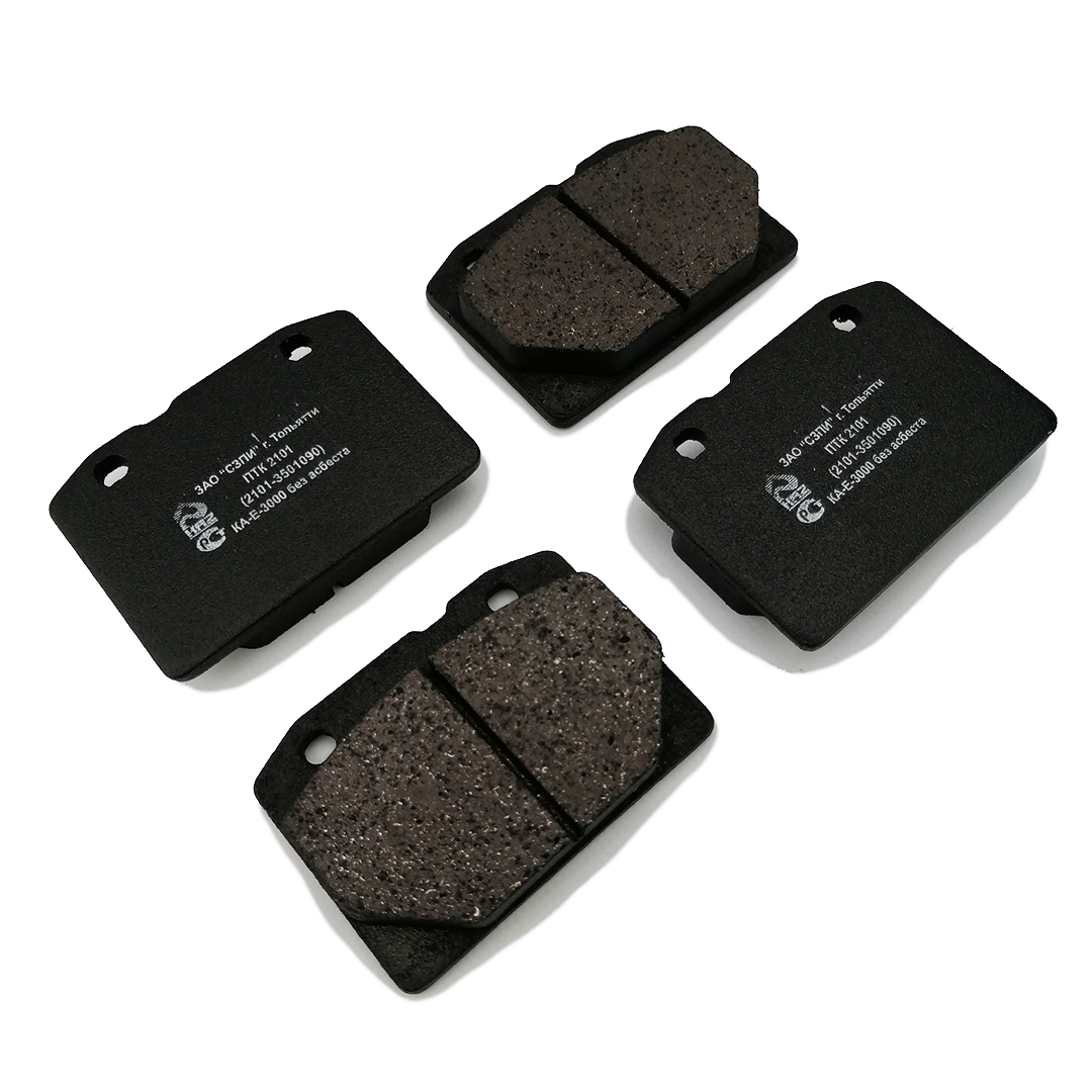 Колодка передня гальмівна (компл. 4 шт) 2101, 2102, 2103, 2104, 2105, 2106, 2107 КА-2