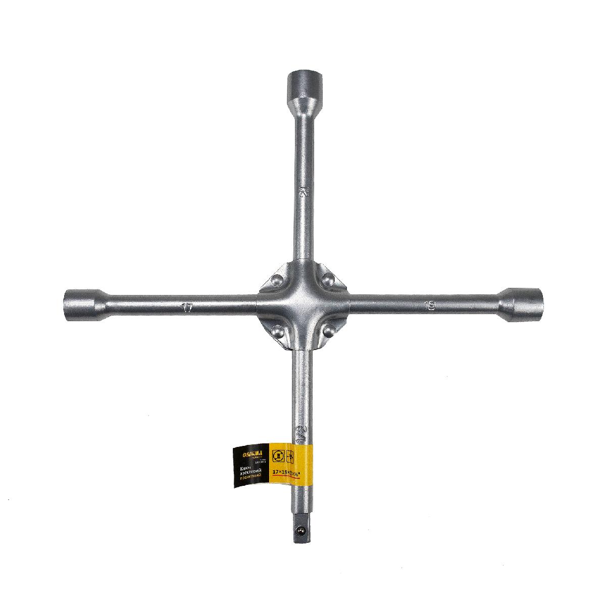 Ключ балонний хрест посилений 17 х 19 х 21 х 1/2 Sigma