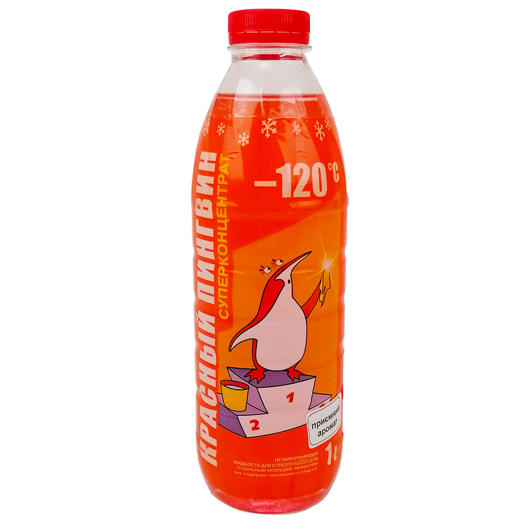 Рідина в бачок омивача зимова 1л -120°C (концентрат) Червоний пінгвін Хадо