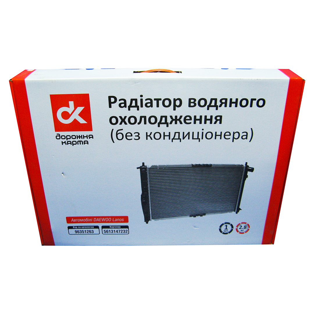 Радіатор охолодження алюмінієвий без кондиціонера Ланос ДК