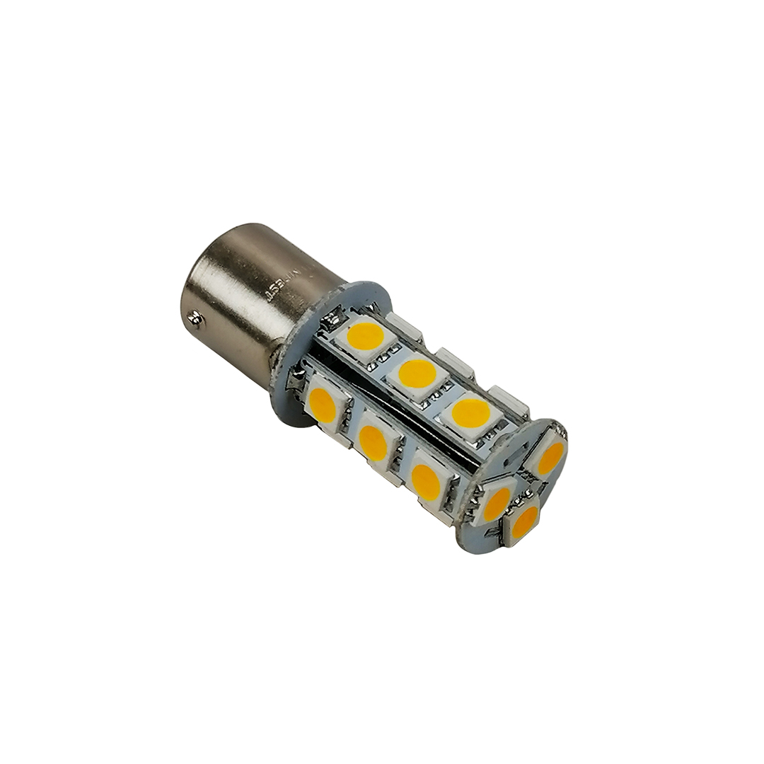 Лампа одноконтактна LED P21W 24V 18 діодів біла (кукурудза) Tempest