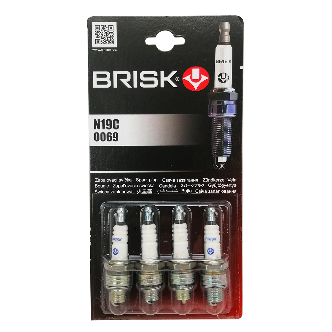 Свічка запалювання N19C (компл. 4 шт) у блістері ГАЗ 53, ЗІЛ 130, УАЗ 396 Super Brisk 