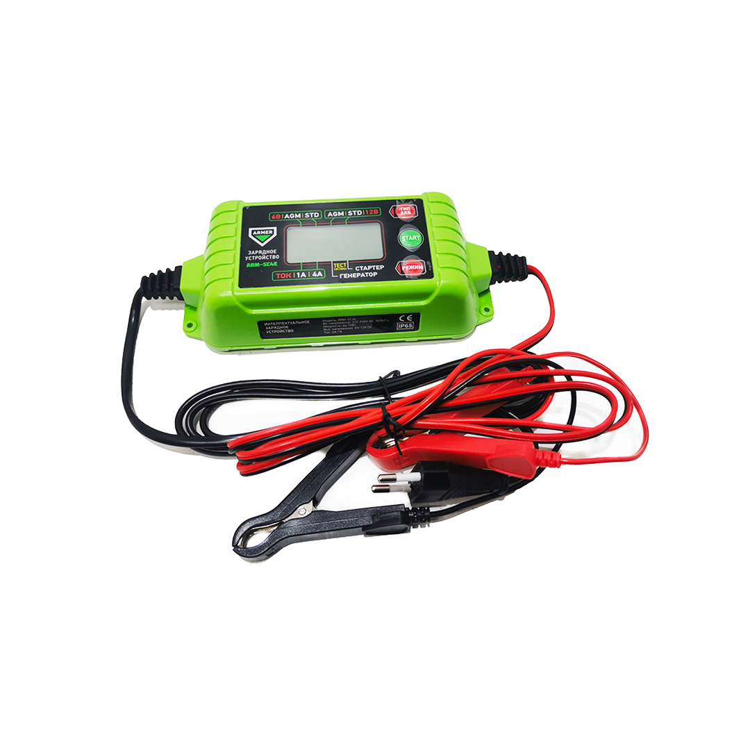 Зарядний пристрій 1-4A 6/12V з мікропроцесором Armer