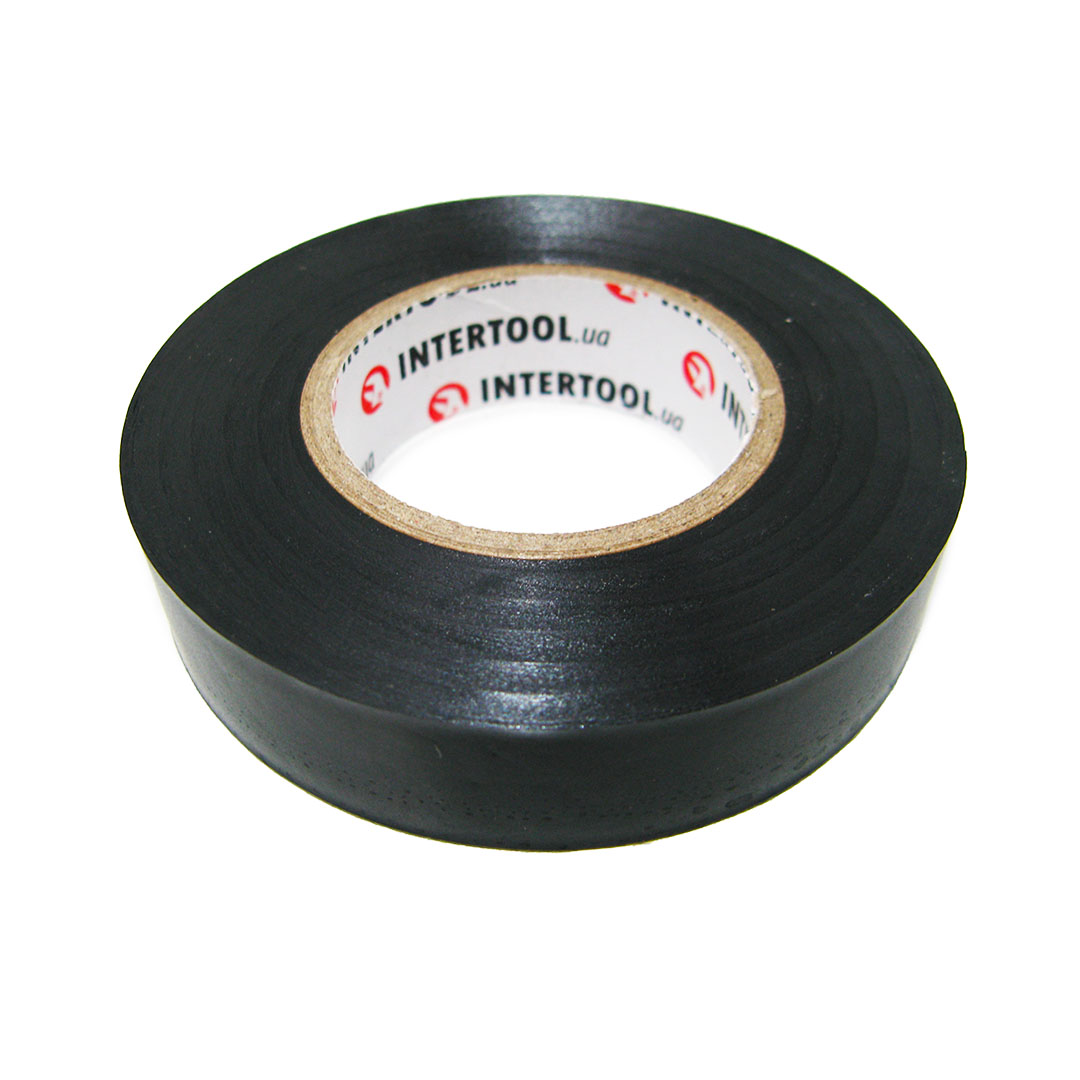 Ізолента 17 мм х 25 м чорна Intertool