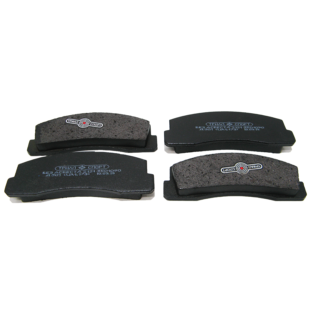 Колодка передня гальмівна (компл. 4 шт) 2121, 21213, 21214, 2123 Тріал