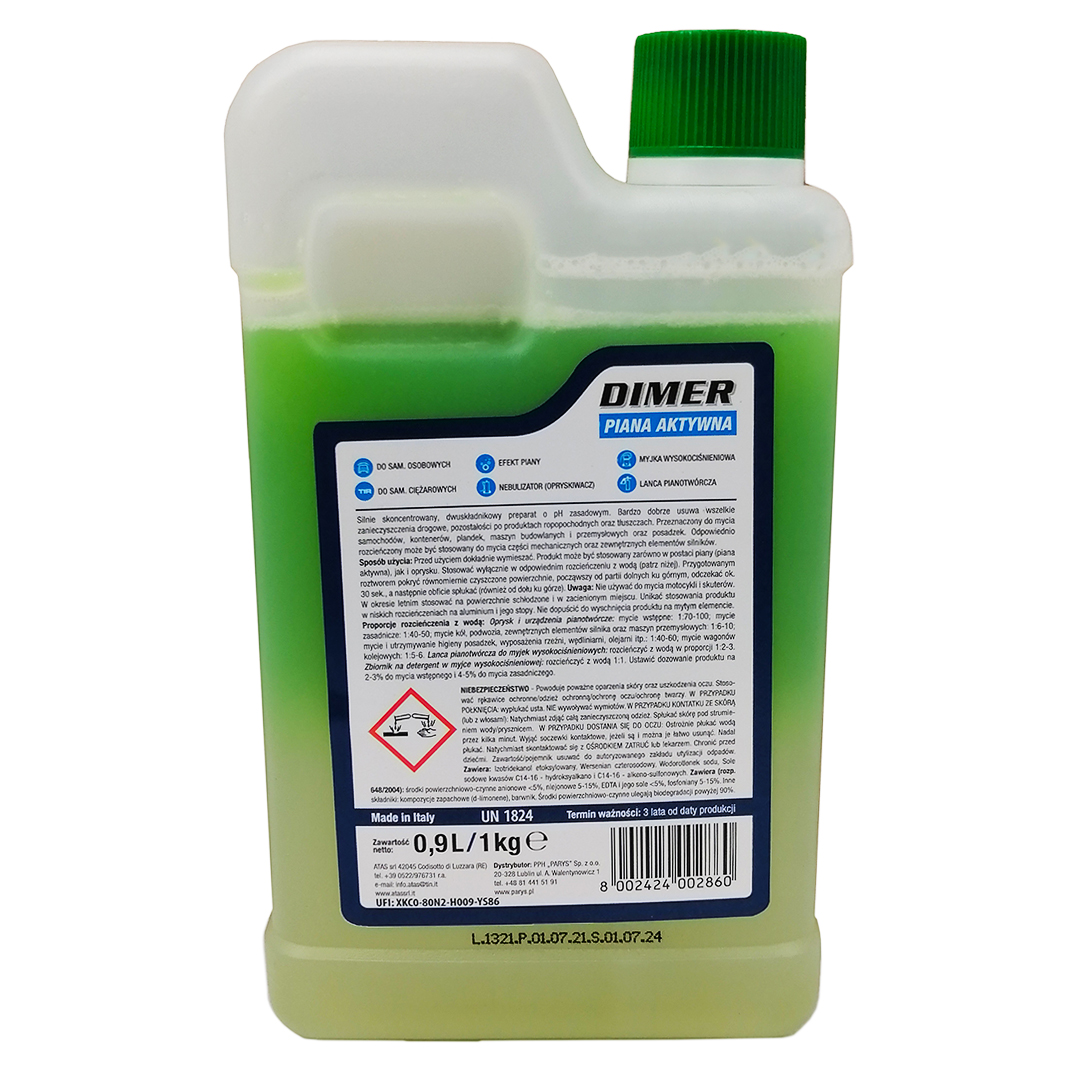 Шампунь автомобільний 1 л (концентрат) для безконтактного миття Dimer Atas