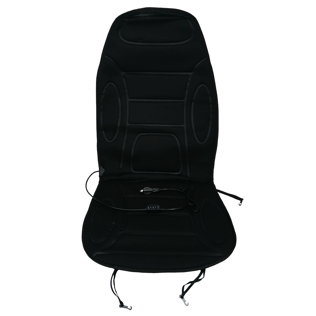 Накидка на сидіння з підігрівом чорна з підголовником Lavita