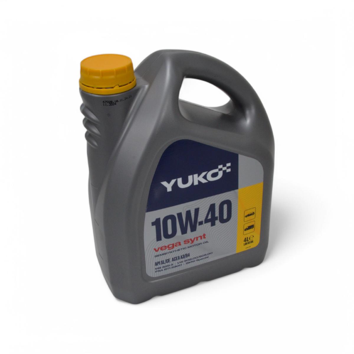 Олива моторна 10W-40 4л Vega Synt Yuko