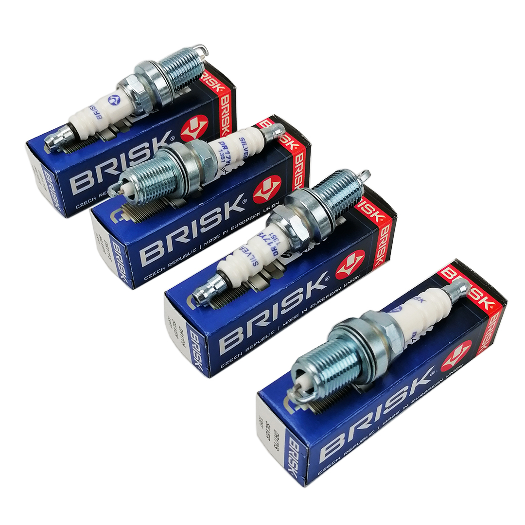 Свічка запалювання DR17YS (компл. 4 шт) Ланос, Авео, Лачетті, Нубіра 1.6 LPG Silver Brisk