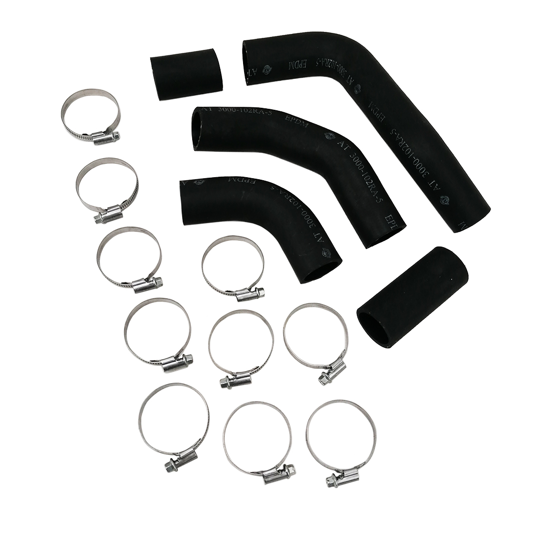 Патрубок радіатора (компл. 5 шт) + хомути Таврія, Славута AT