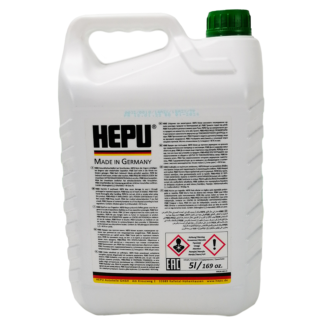 Тосол антифриз (охлаждающая жидкость) 5л зеленый -80 G-11 (концентрат) Hepu