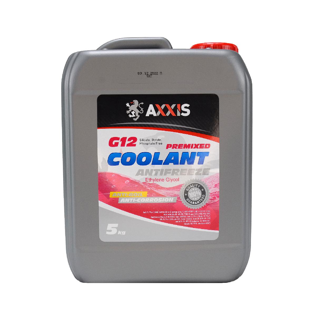 Тосол антифриз (охолоджуюча рідина) 5л червоний -40 G-12 Axxis