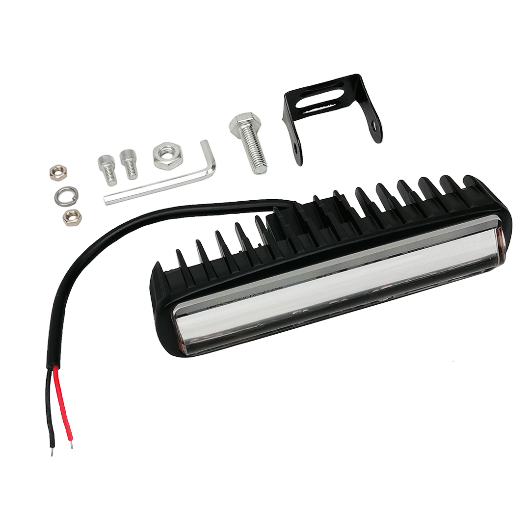 Фара LED додаткова точковий промінь 18W 6000К з лінзою прямокутна Spot Pulso