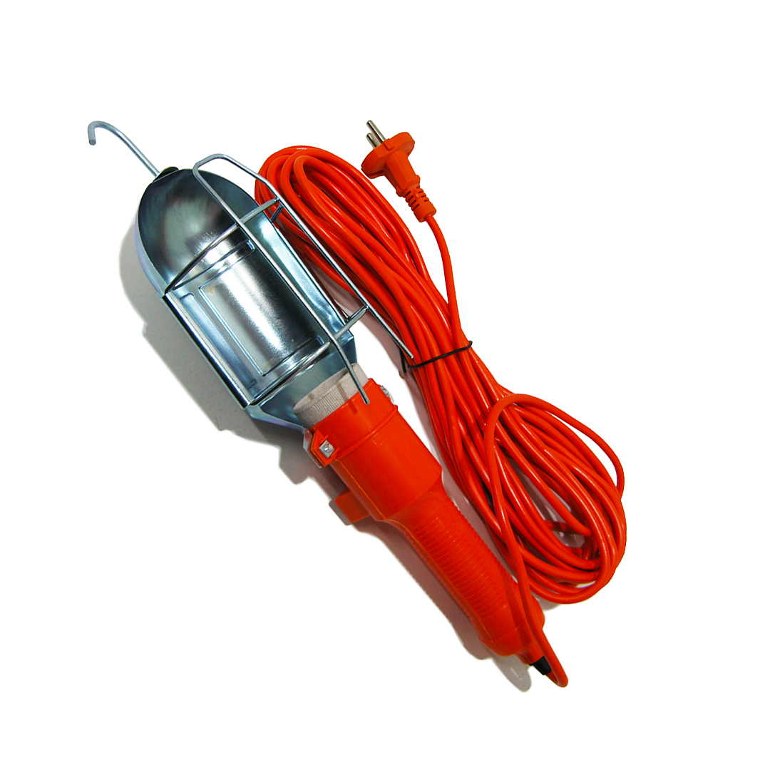 Ліхтар переносний 10 м (вилка) без лампи 220В ДК