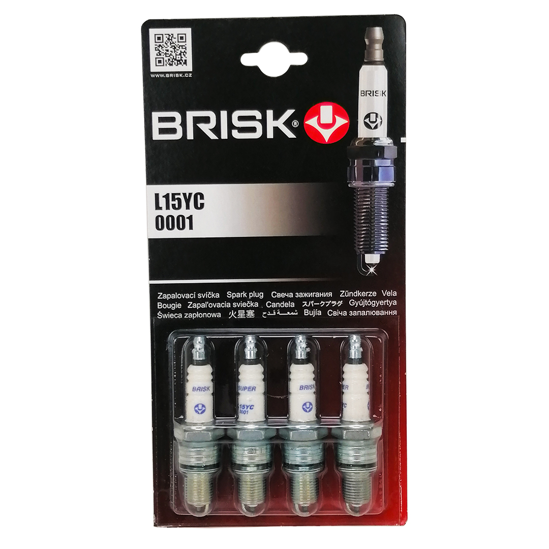 Свічка запалювання L15YC (4 шт) в блістері 2101, 2105, 2106, 2107, 2108, 2109, 2110, Таврія, Славута, Ланос, Sens Super Brisk  