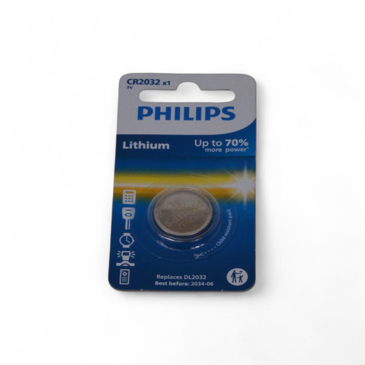 Батарейка CR2032 - 3.0V coin blister (20.0x 3.2) - Lithium Philips