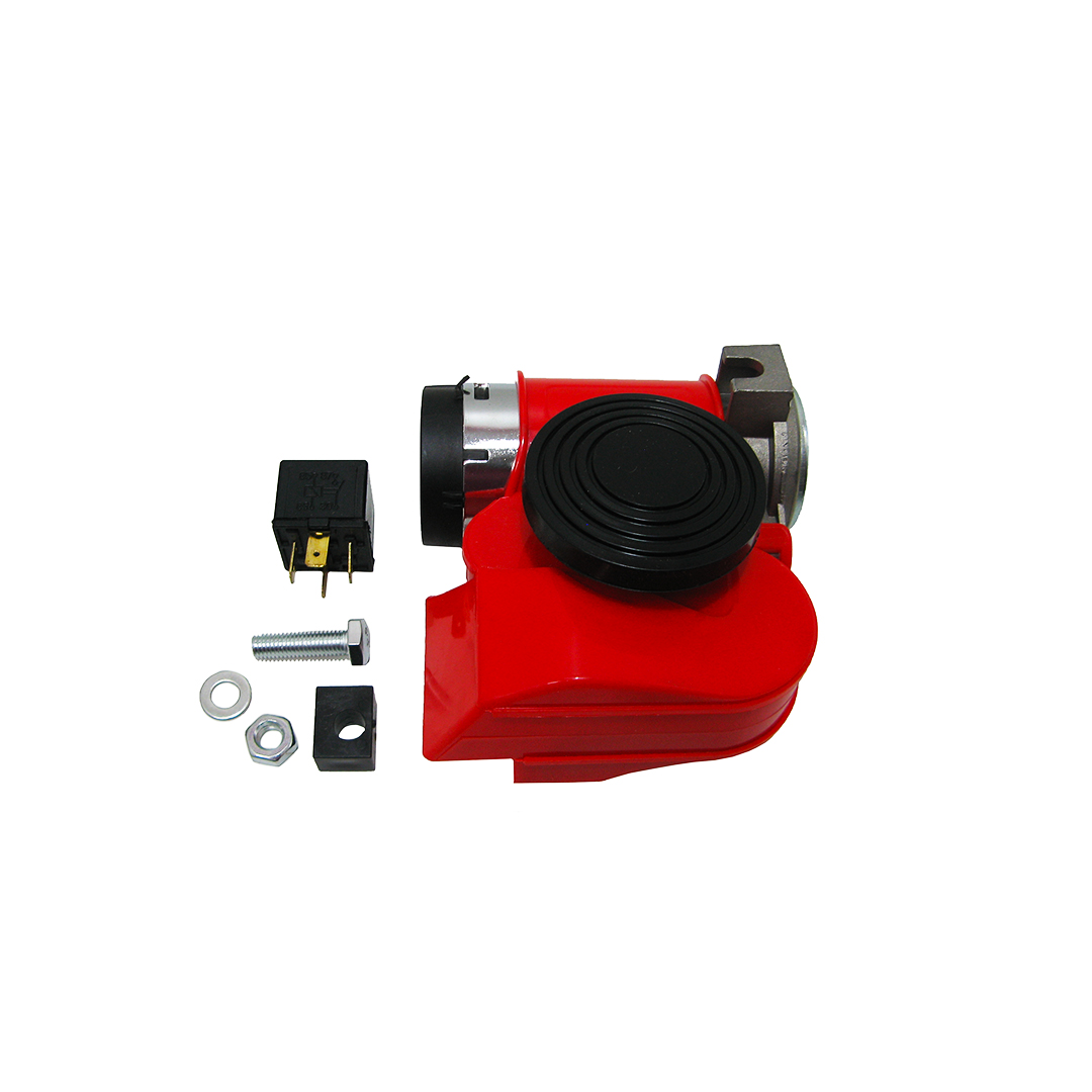 Сигнал пневматичний (повітряний) малий червоний (равлик) 12 В Nautilus mini ДК