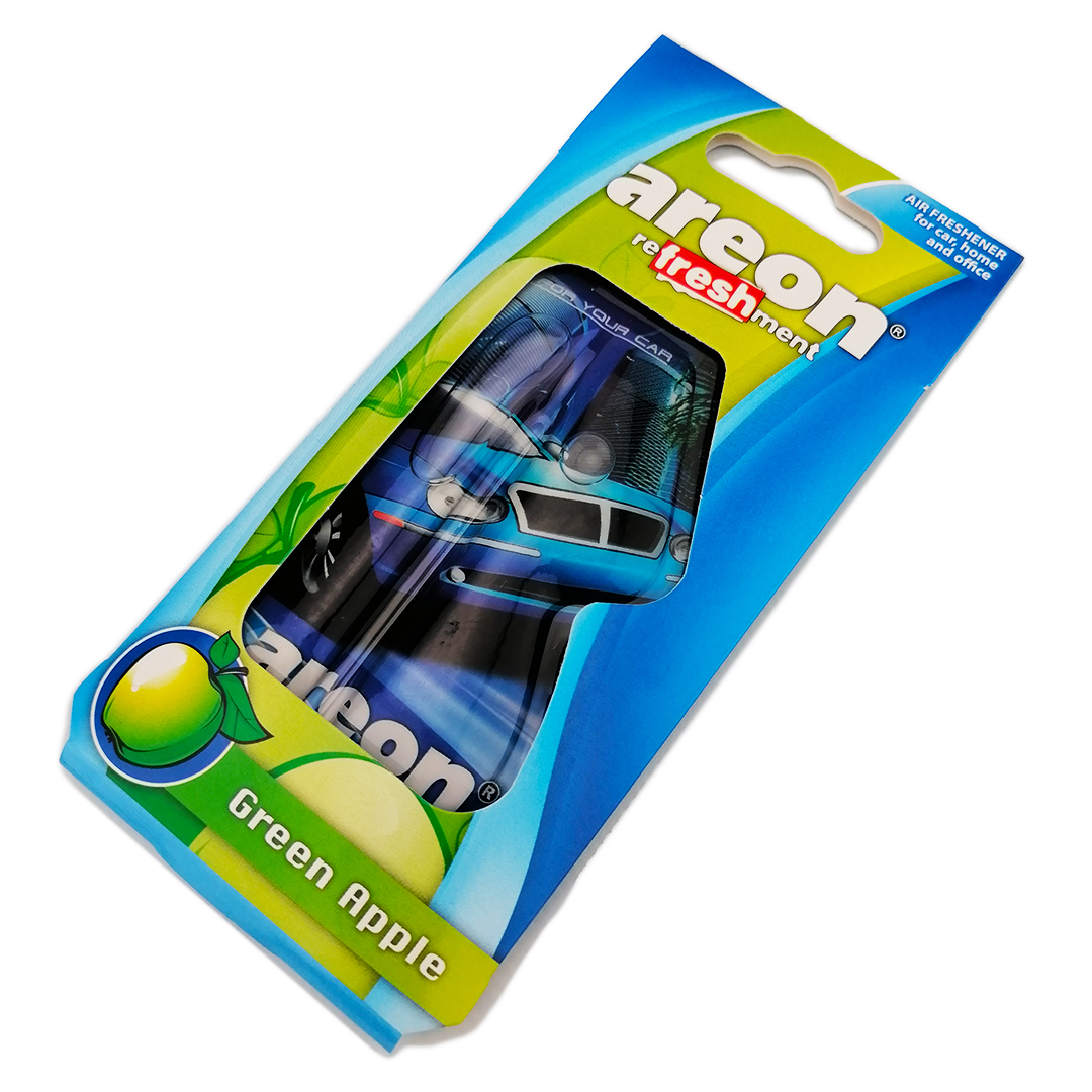 Освіжувач салону на дзеркало рідкий 8,5 мл Green Apple (Зелене яблуко) Liquid Areon